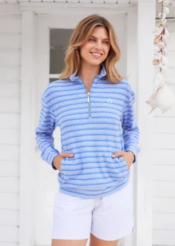 Blue Half Zip Pullover