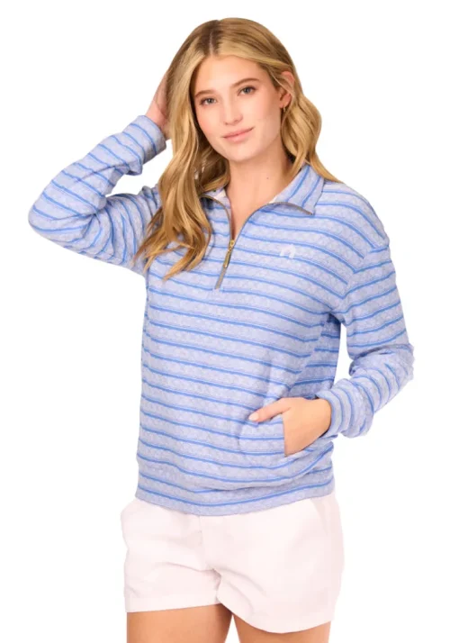 Blue Half Zip Pullover