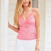 Boca Raton Embroidered Tankini Top