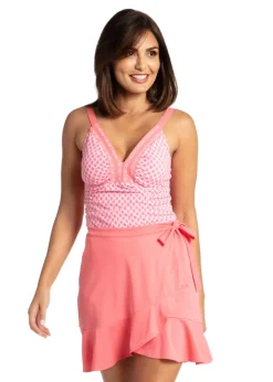 Boca Raton Embroidered Tankini Top