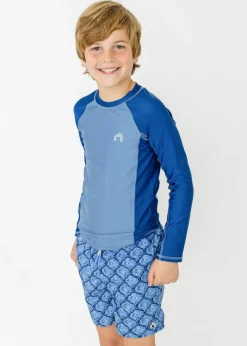 Boys Blue Long Sleeve Rashguard