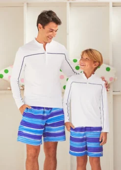 Boys San Sebastian Stripe Swim Trunk