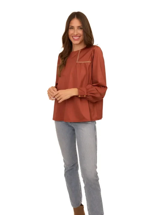 Copper Long Sleeve Top