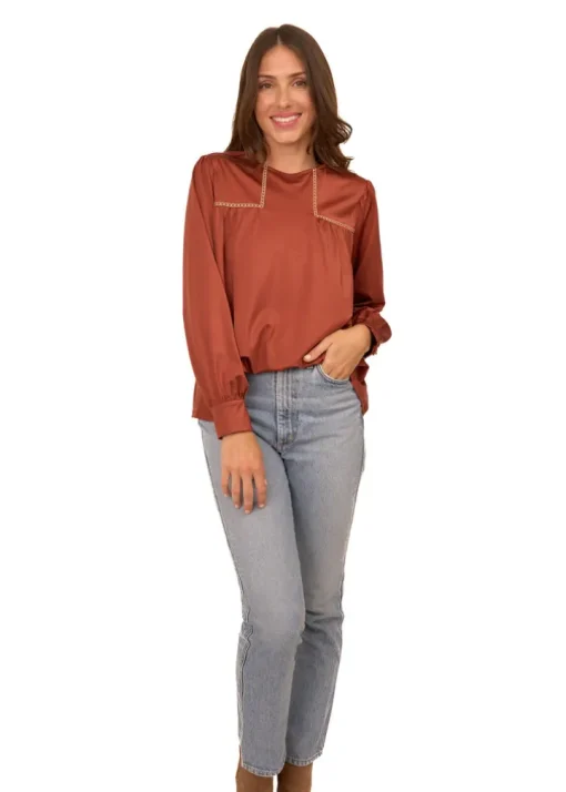 Copper Long Sleeve Top