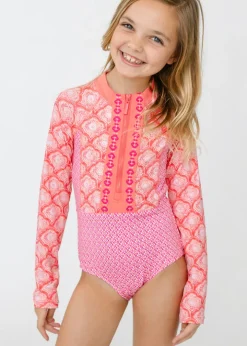 Girls Amelia Island Long Sleeve One-Piece