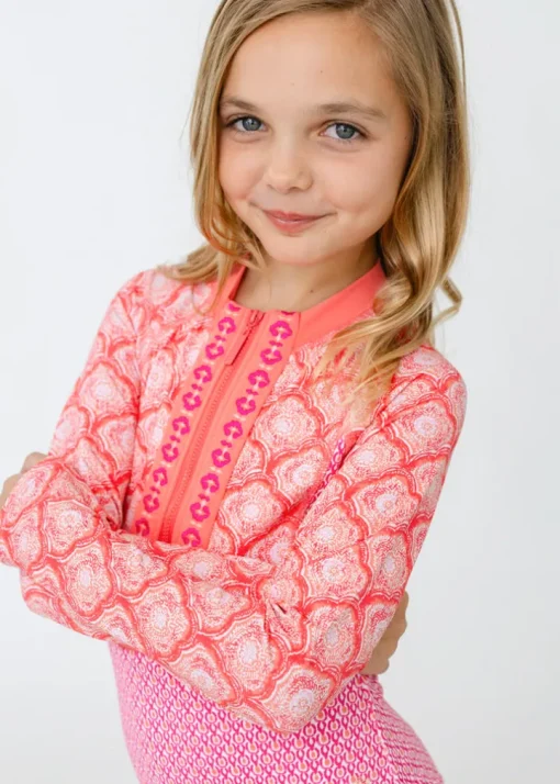 Girls Amelia Island Long Sleeve One-Piece