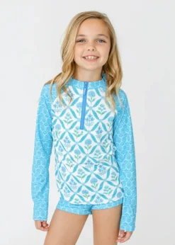 Girls Rosemary Beach 3-Piece Long Sleeve Rashguard Set