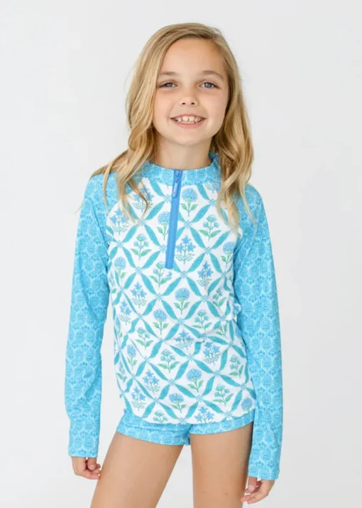 Girls Rosemary Beach 3-Piece Long Sleeve Rashguard Set