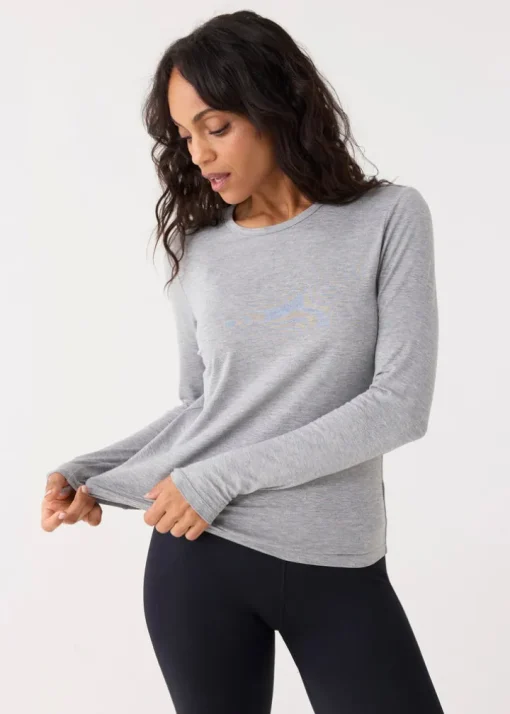 Grey Bamboo Long Sleeve Top