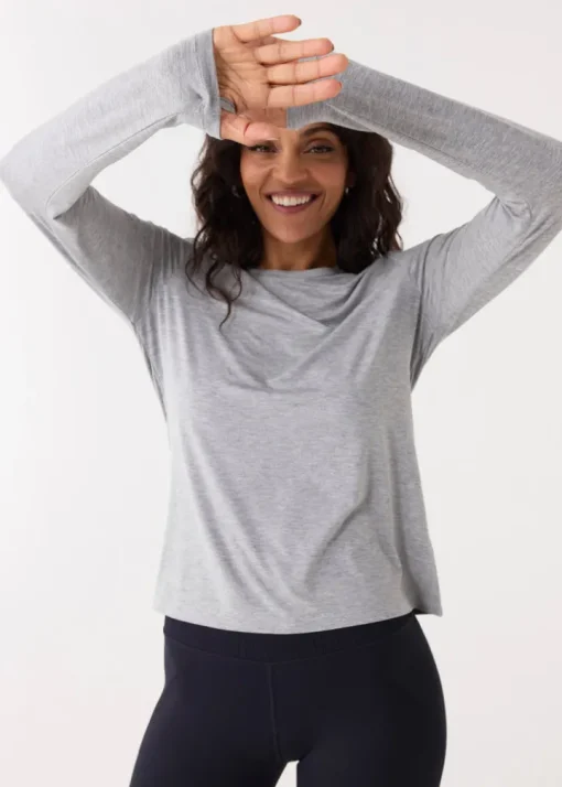 Grey Bamboo Long Sleeve Top