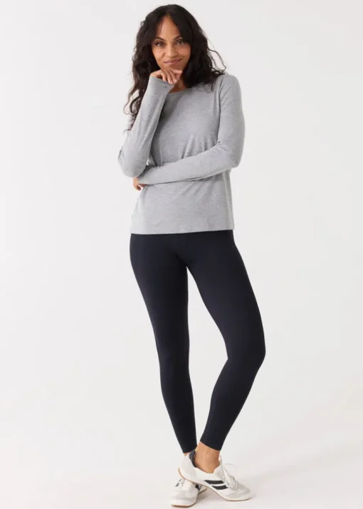 Grey Bamboo Long Sleeve Top