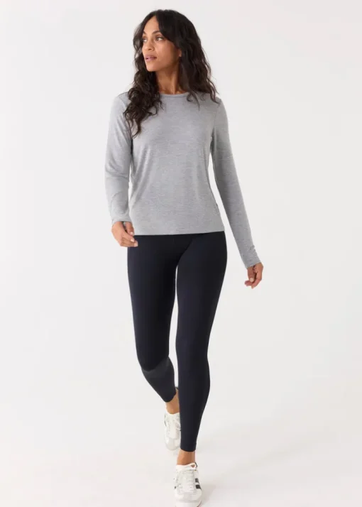 Grey Bamboo Long Sleeve Top