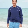 Men's Navy Long Sleeve Cabana Rashguard