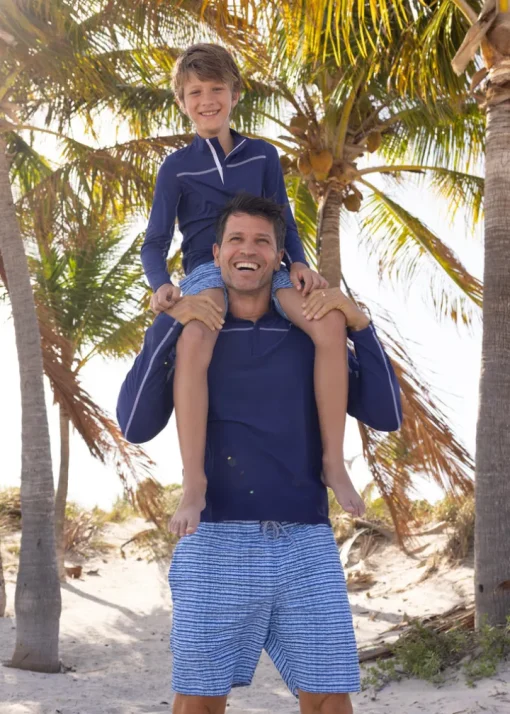 Men's Navy Sport Zip Top