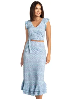 Naples Ruffle Maxi Skirt