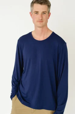 Navy Bamboo Long Sleeve Sun Shirt