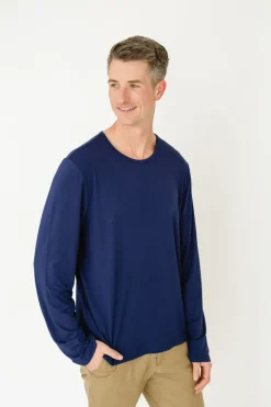 Navy Bamboo Long Sleeve Sun Shirt