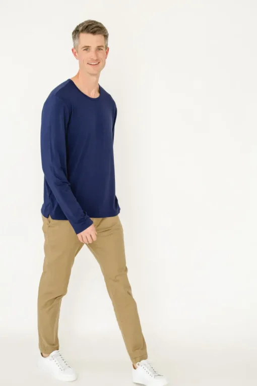 Navy Bamboo Long Sleeve Sun Shirt