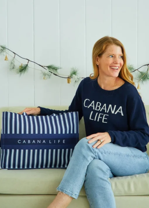 Navy Cabana Life Crewneck Sweater