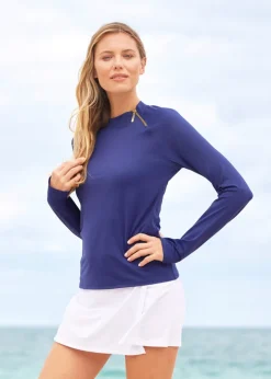 Navy Zipper Rashguard