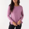 Orchid Hi/Lo Bamboo Long Sleeve Top