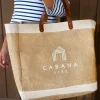 White Cabana Life Logo Jute Bag