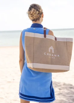 White Cabana Life Logo Jute Bag