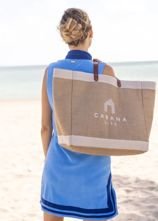 White Cabana Life Logo Jute Bag